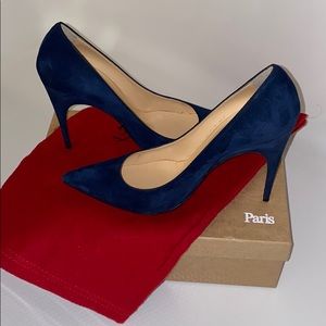 Christian Louboutin So Kate 120 China Blue Suede